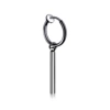 Black ear clips, 2mm