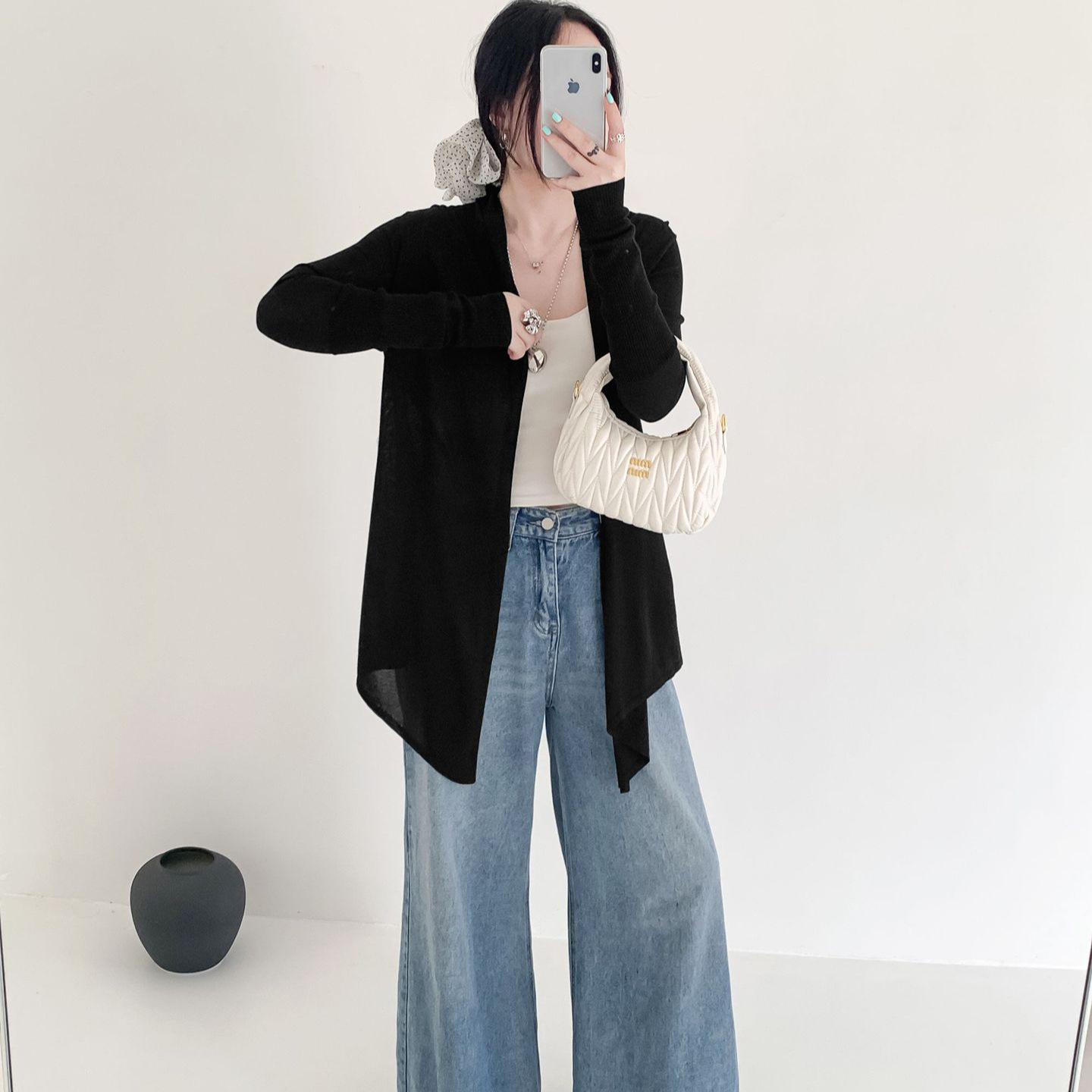 2025春夏新款莱赛尔天丝防晒开衫女薄款外搭慵懒风针织上衣女高级