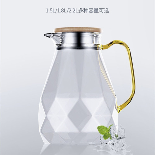 Cold kettle large capacity glass kettle household high temperature resistant boiling water cup cold kettle set hand handle cold kettle wholesale
