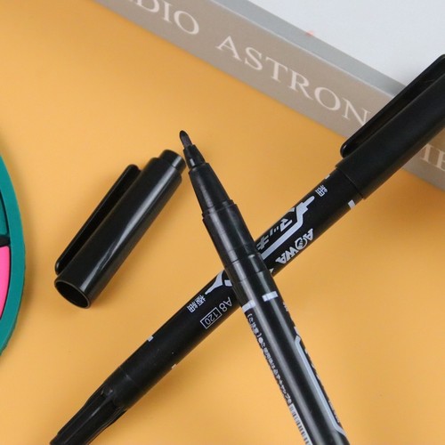 Bulk 120 Water-Based Marker Pen, Double-Headed Line Drawing Pen, Disc Pen, Express Delivery Shipping Label Pen, Children's Painting Pen