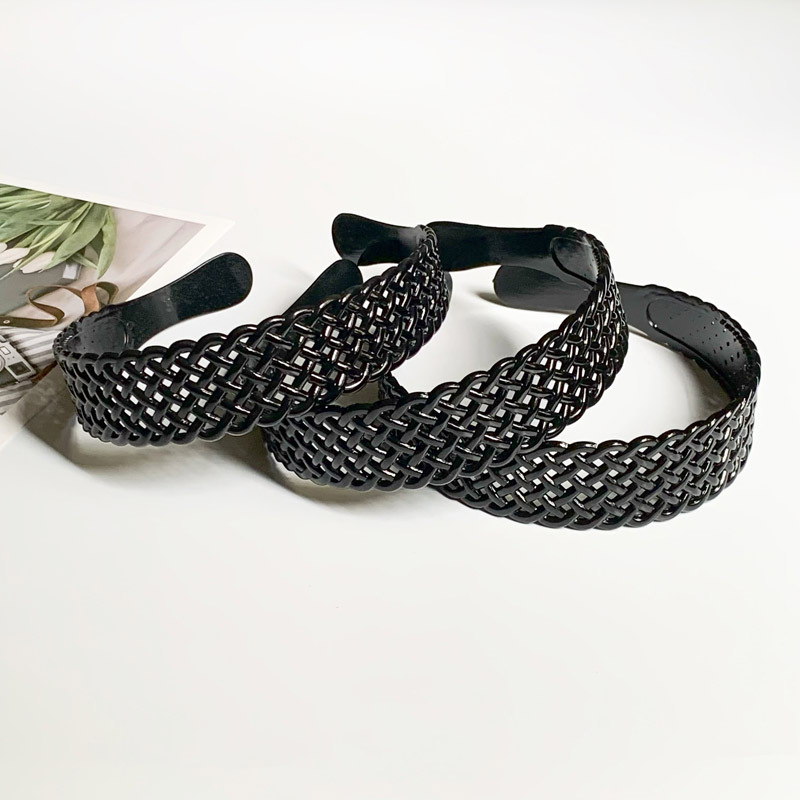 3CM de ancho diadema negro simple malla diadema dentada antideslizante cara lavado diadema amplia diadema hombres y mujeres diadema accesorios para el cabello