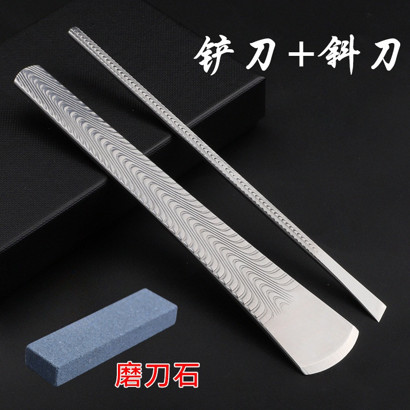 Cuchillo inclinado herramientas de pinza de uñas grises cuchillo de pedicura profesional cuchillo de excavación cuchillo de ojo de gallina para recoger la zanja de uñas conjunto de uña incrustada una sola pieza