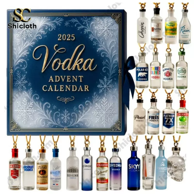 跨境独立站2025年伏特加葡萄酒降临节日盲盒圣诞树装饰亚克力挂件