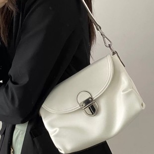 Design one-shoulder bag, universal shoulder bag for leisure, french style, genuine leather