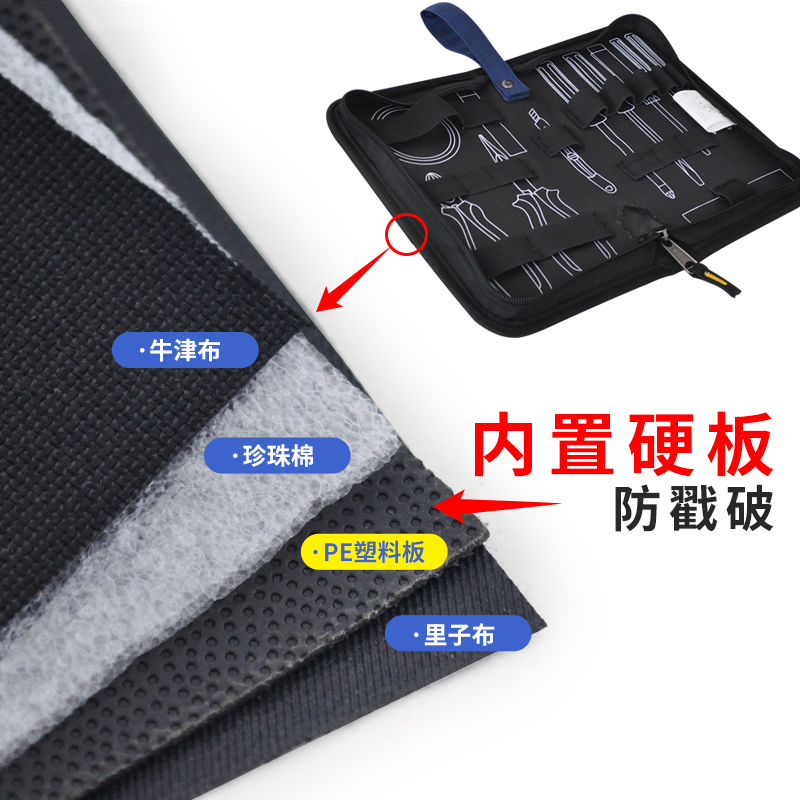 Kit de almacenamiento rápido pequeño multifuncional lienzo kit de reparación eléctrica y electrónica grueso bolso de herramientas multímetro