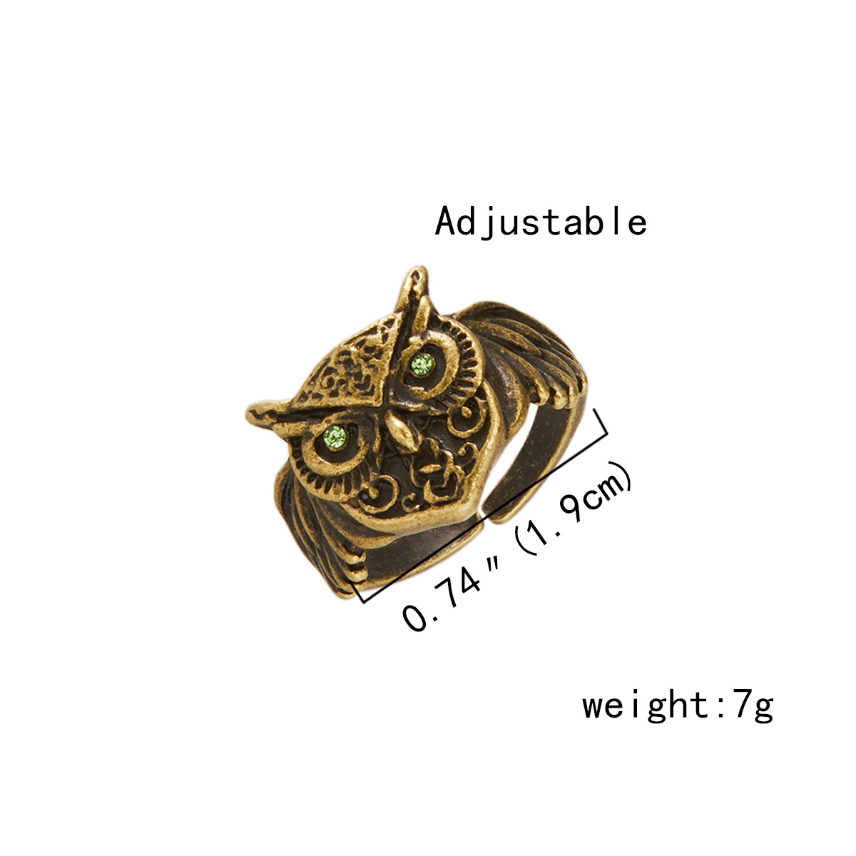 Boundary popular retro owl ring personalized fashion animal ring ring ring_voghion.com
