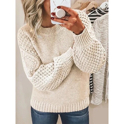New product, thick sweater, warm color, outer wear, knitted pullover top, female niche design sweater