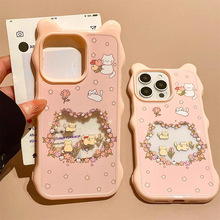 小花ins猫咪lphone15promax小可爱猫耳华为PURA70/14promax手机壳