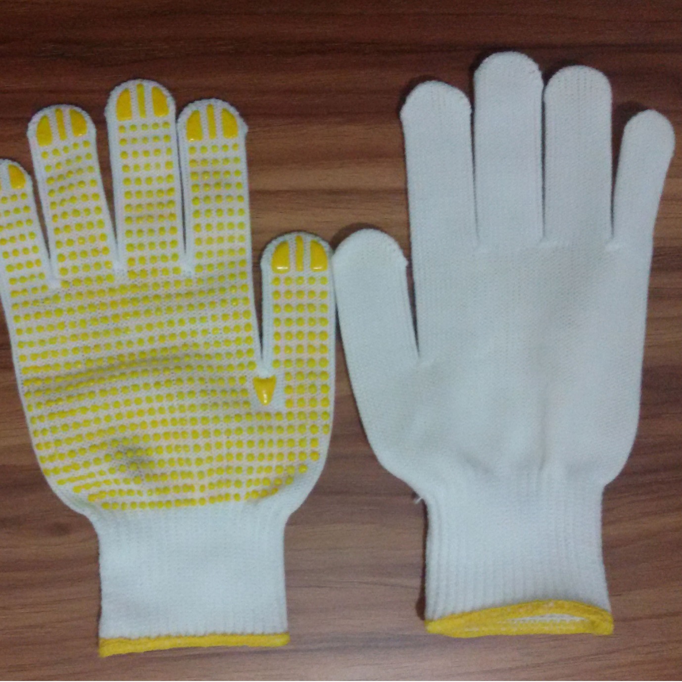 定制尼龙点珠手套 加工定做防滑尼龙纱线点塑点胶手套劳保手套