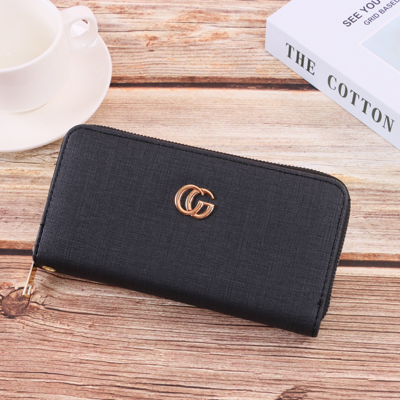 2023 nuevas mujeres de embrague moda calle tiro personalidad doble C grano fino gran capacidad diseño logo