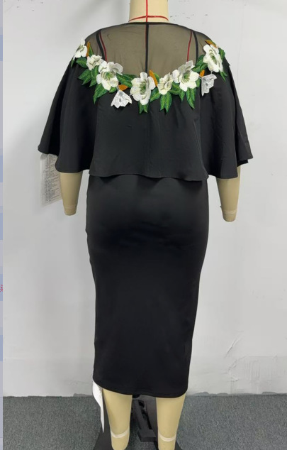 Cross-border Middle Eastern Arab Dubai Embroidered Appliqué Plus Size Dress Muslim Party Evening Gown_ecoleips.com