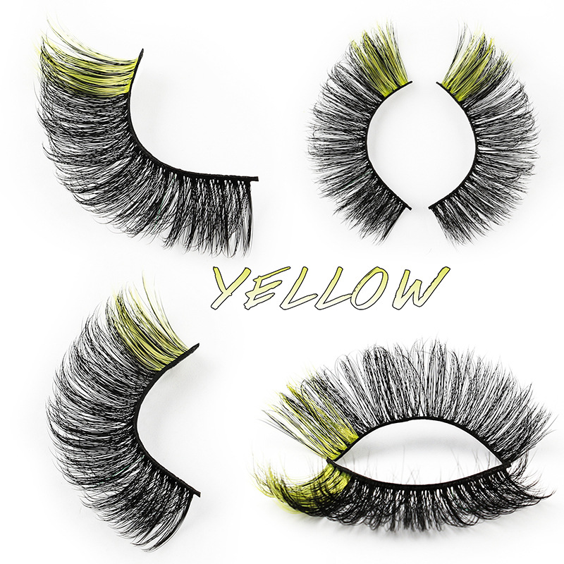 New Colorful Three Dimensional Natural Thick Long False Eyelashes 1 Pair display picture 6