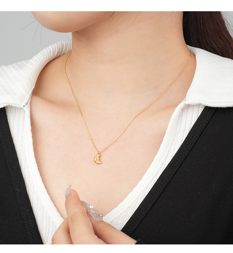 1 Piece Quantity Holiday, Daily Occasion 925 Sterling Silver Plating Horns Pendant Necklace