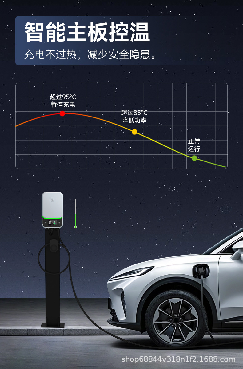 Laichong Commercial Dual-Gun 7Kw New Energy Electric Vehicle Charging Station for Factories and Hotels, 7Kw Charging with Qr Code and Card Swiping