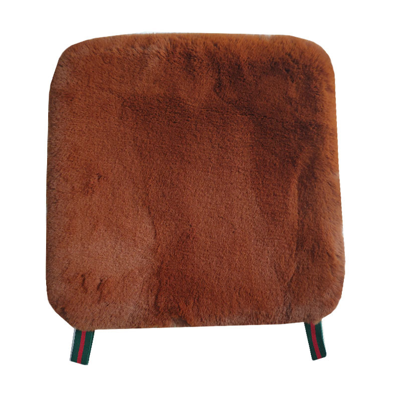 Autumn and Winter encryption thickened imitation rabbit fur three-piece car cotton cushion square cushion imitation wool car cushion without back cushion