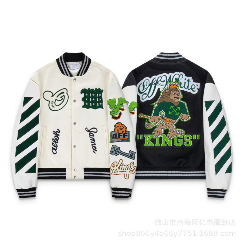 Cross-Border Foreign Trade American Retro Little Devil Print Baseball Jacket, Unisex Loose-Fitting College Style Jacket Wholesale