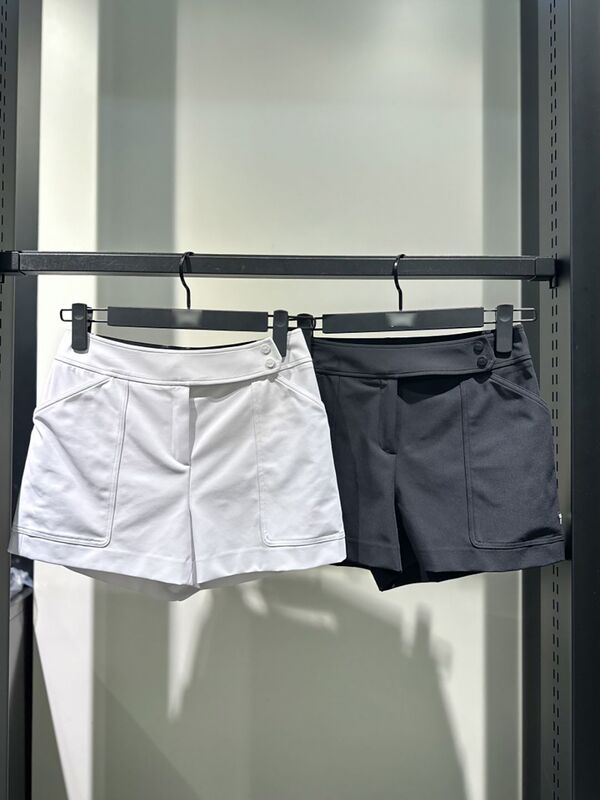 Korean Golf Autumn and Winter New Long-Sleeved Color-Blocked Knitted Sweater Shorts Slim Fit Short Shorts Versatile