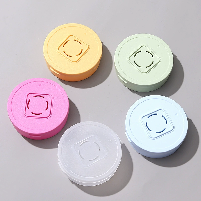 Пустая коробка для хранения пудры Пустая коробка с высоким значением цвета макарон воздухопроницаемые отверстия для пыли портативная большая круглая коробка для пудры