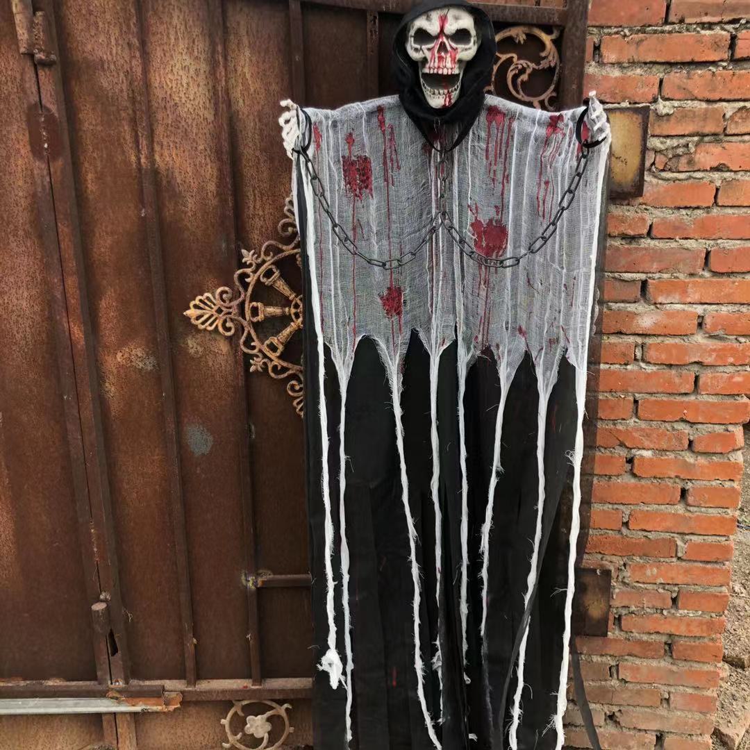 Halloween esqueleto colgante fantasma sangre esqueleto accesorios transfronterizos comercio electrónico casa embrujada bar esqueleto hueso colgante fantasma hombre