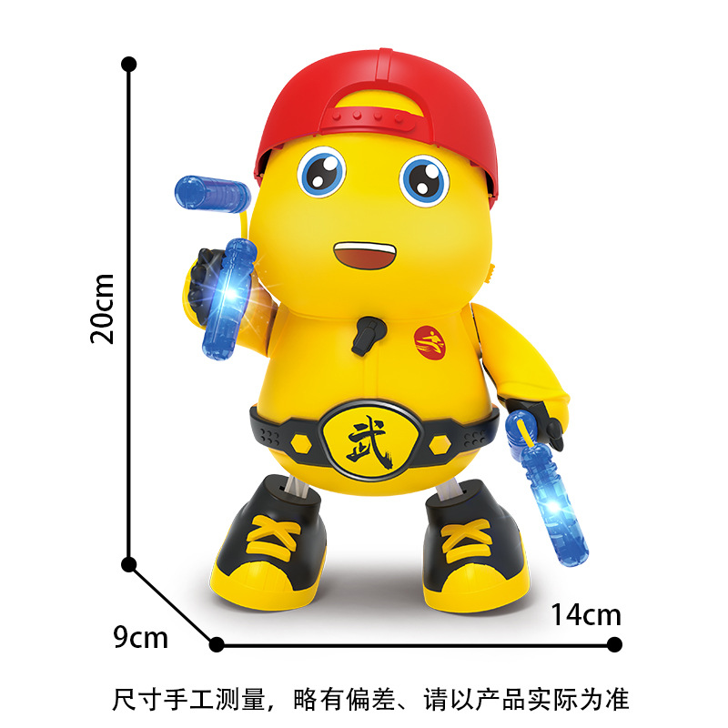 Año del Dragón nuevo baile eléctrico Año Nuevo dragón música luz swing alrededor fulong bebé juguetes para niños al por mayor