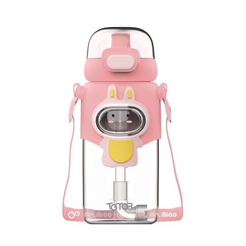 Children's cute Dudu direct drinking space cup plastic water cup large capacity men's portable water bottle straw children's water bottle TRITAN