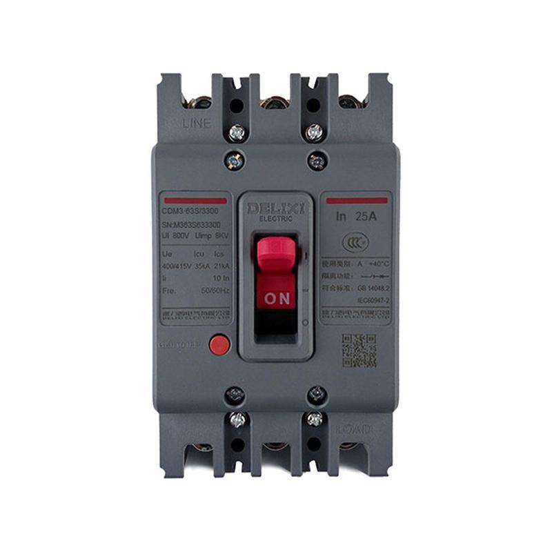 德力西电气 CDM3 塑壳配电保护断路器 CDM3-63S/3300 25A
