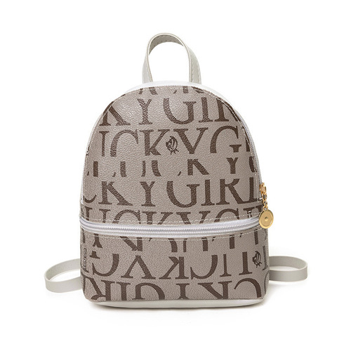 Women's New Fashion Alphabet Print Double Shoulder Bag Casual Multi-use Single Shoulder Bag