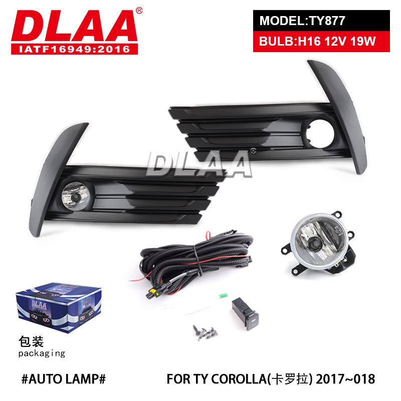Aplicable a Toyota 17 / 18 nuevo conjunto de luces de niebla delanteras Carolla, luces de niebla, luces de barra delantera, luces diurnas