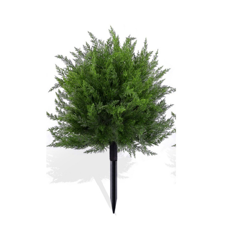 Manufacturer Wholesale Cross-Border Popular Artificial Green Plant Five-Leaf Cypress Leaf Ground Arrangement for Home Outdoor Courtyard Bonsai Decoration Flower Arrangement
