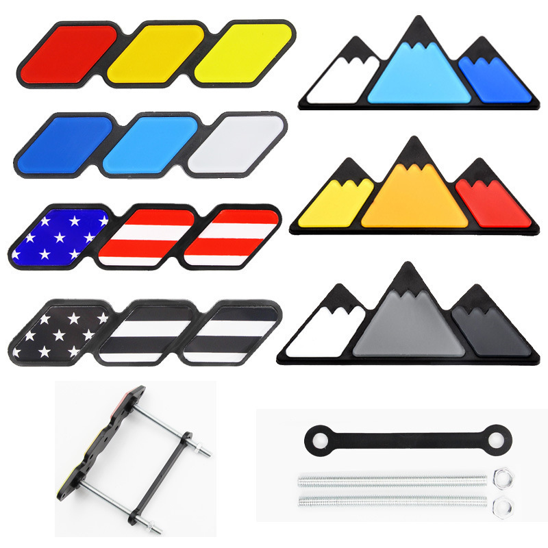 Suitable for Toyota Tacoma 4Runner Tundra Grille Three-Color Small Logo Modified Car Sticker Car Logo