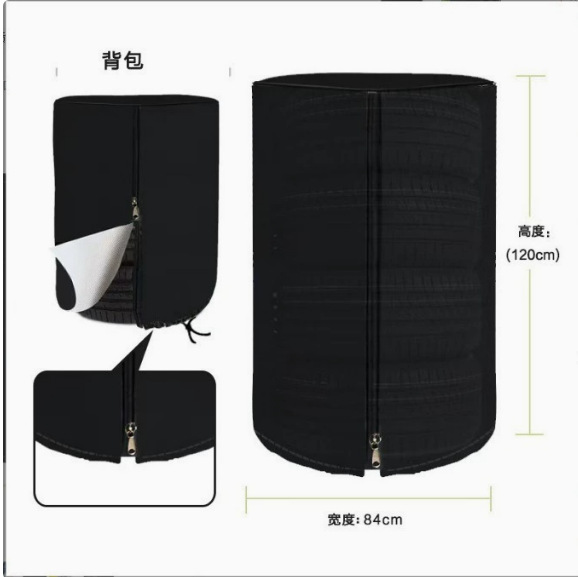 Cross-Border Car Tire Covers, Rainproof, Sunproof, Waterproof, 420D Oxford Cloth, 4-Pack, Thickened Tire Spare Tire Dust Cover