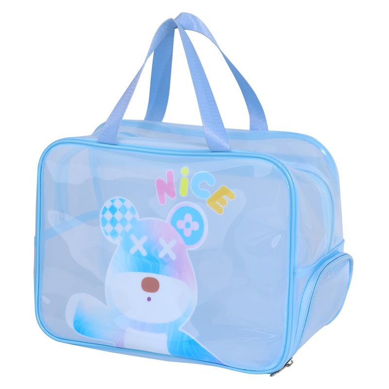 Bolsa de cosméticos de gran capacidad para mujer bolsa de playa de dibujos animados transparente Portátil Bolsa de natación impermeable bolsa de lavado bolsa de almacenamiento