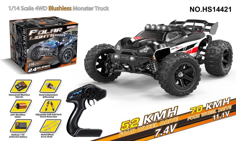 クロスボーダー 1/18 ブラシレス高速四輪駆動 2.4 グラムフルスケールプロフェッショナル RC リモートコントロールオフロード大型バイク 1/14 ブラシ付き|undefined