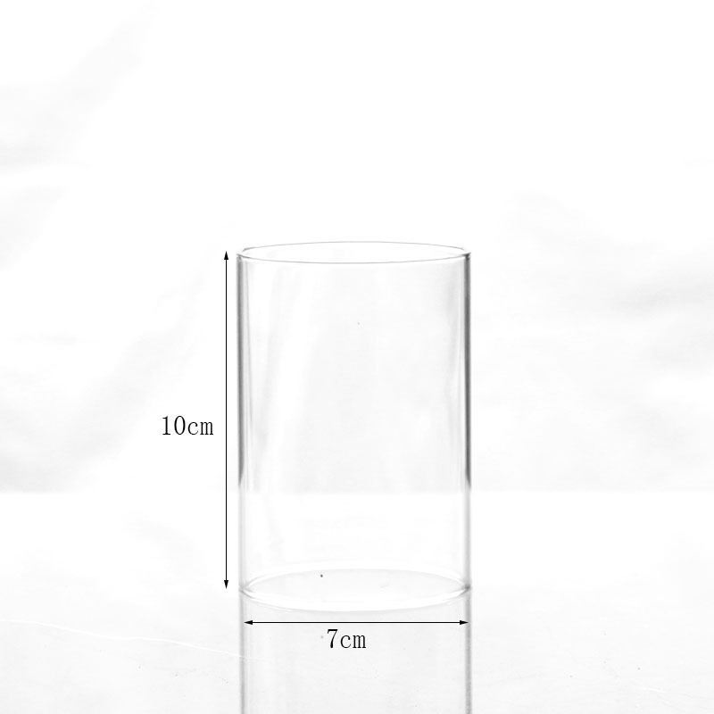 S228 cubierta de vela de vidrio transparente redondo cubierta de vela de vidrio a prueba de viento base de cubierta de lámpara de vidrio de disco triangular