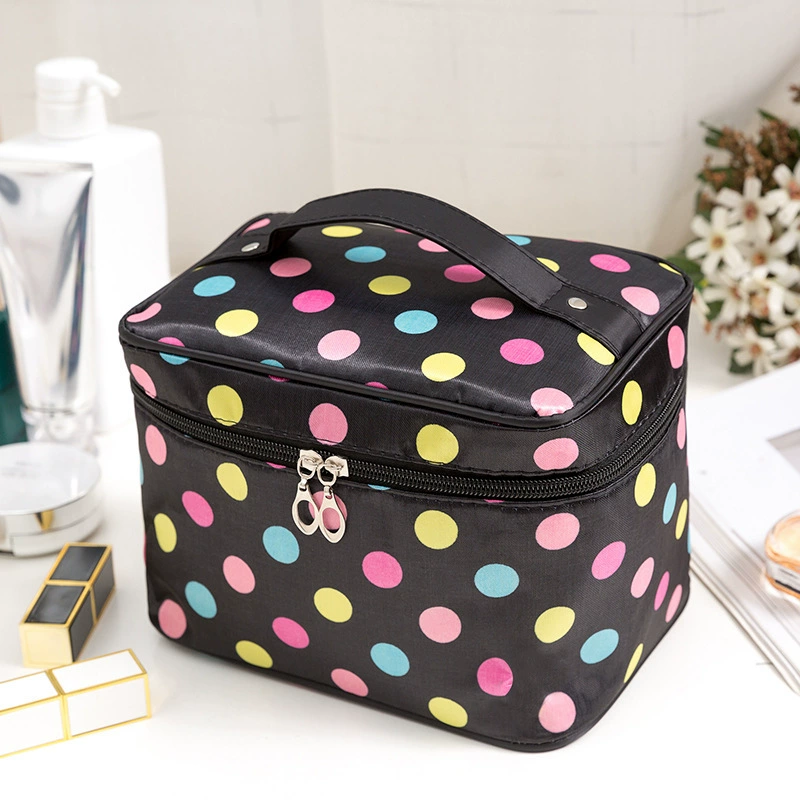 Ёмкий складной косметичник, портативный organizer purse; цвета: Черный Розовый, Синий Розовый, Розовый Розовый