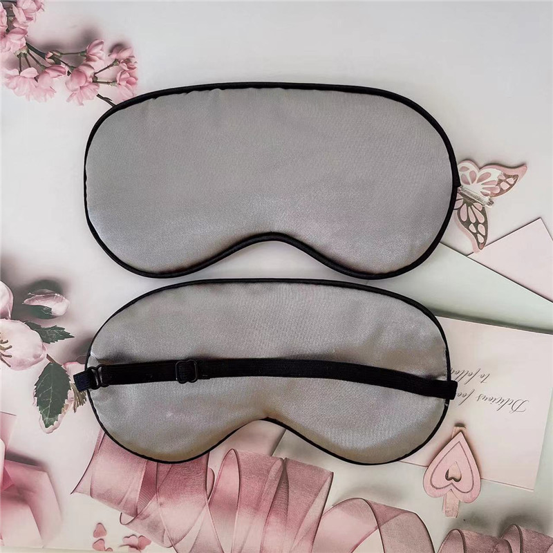 Máscara de ojo de seda artificial para niños Máscara de ojo de seda de mora artificial de doble cara Entrenamiento de sombreado de sueño Fábrica en stock al por mayor