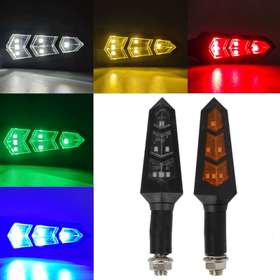 12V Three-Segment Sequential Led Turn Signal Light Suitable for Electric Motorcycle Modification Arrow-Shaped Sequential Indicator Light