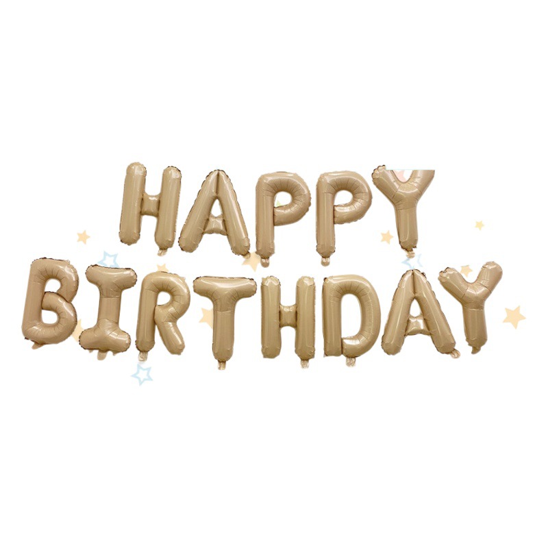 Nuevo cuerpo delgado de 16 pulgadas FELIZ CUMPLEAÑOS carta traje globo de aluminio decoración del partido