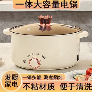 Integrated Electric Pot, Anti-Scalding and Insulated Electric Hot Pot, Household Partitioned Heating Electric Cooking Pot, Large-Capacity Electric Yingyang Pot, Electric Hot Pot