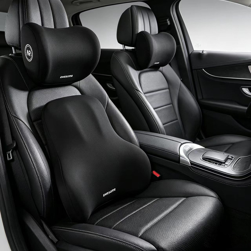 Car Lumbar Support Headrest Car Neck Pillow Backrest Cushion Lumbar Pad Set Car Lumbar Support Memory Foam Car Lumbar Support
