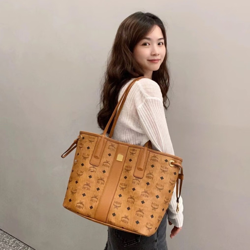 M Brand 2025 New Vintage Large-Capacity Tote Bag Versatile Handbag Shopping Bag Single Shoulder Women's Trendy Bag