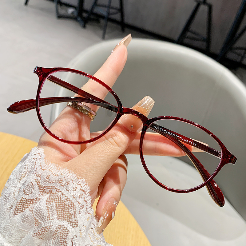 7122韩版TR90超轻细框椭圆眼镜框架女素颜小脸近视男平光镜学生镜