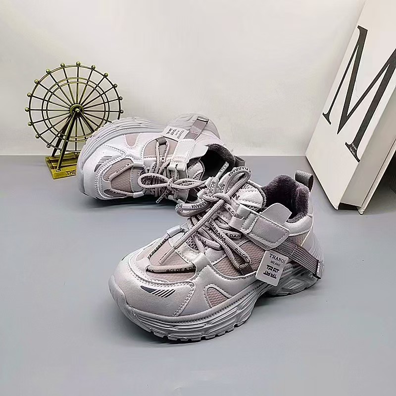 32-37 Zapatos deportivos impermeables de cuero de algodón de invierno nuevos zapatos para niños, zapatos para niños, zapatos para padres