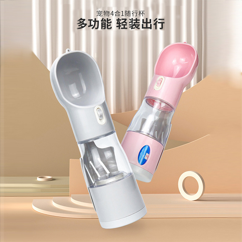 Taza de viaje para mascotas con bolsa de basura taza de agua portátil al aire libre taza de comida de agua de viaje perro gato hervidor de agua
