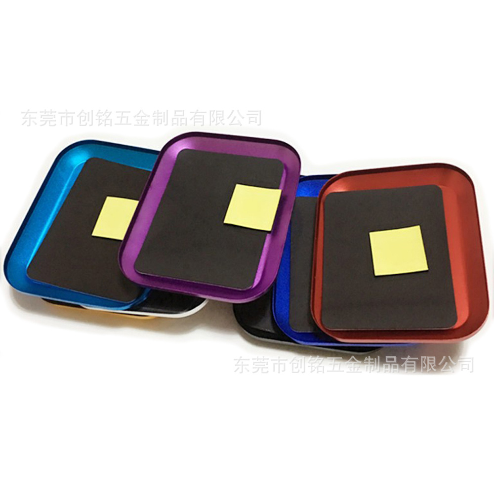 模型螺丝盘铝合金多色可选磁吸盘子实用航模配件零件磁力螺丝托盘