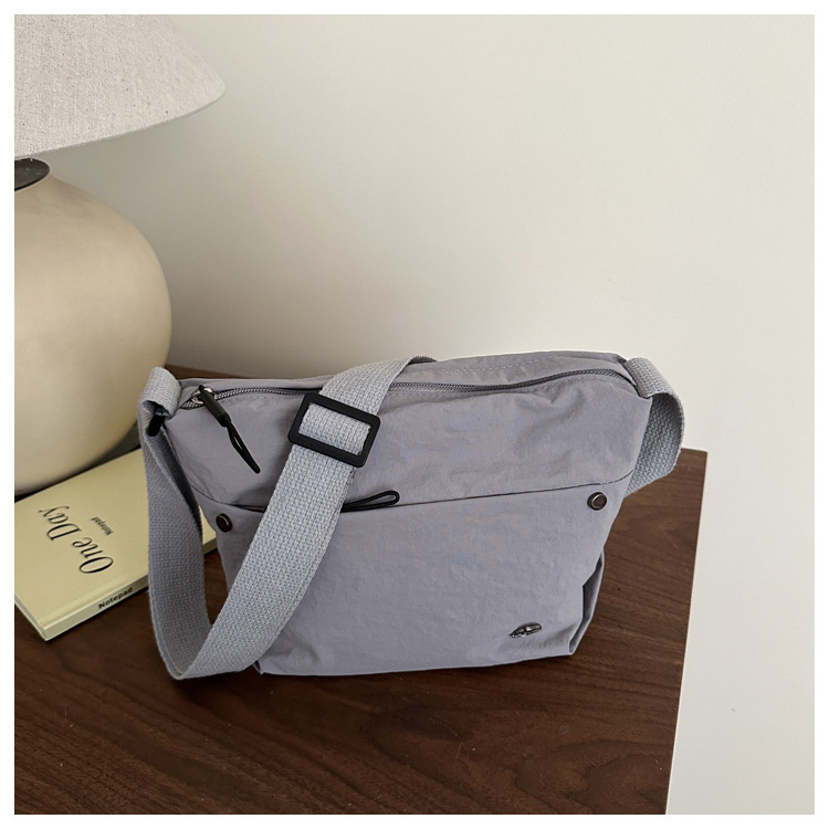 89g Weight Nylon Lining Material Zipper Closure Type Single Shoulder Strap Strap Type Shoulder Bag, Crossbody Bag Bags Type Casual Occasion Nylon Material Solid Color Pattern All Seasons Season Women's Gender Basic, Classic Style Style Square Shape Women's Nylon Solid Color Basic Classic Style Square Zipper Shoulder Bag Crossbody Bag 3