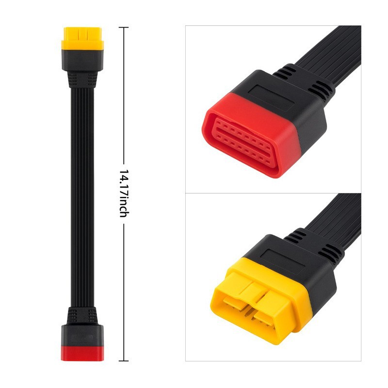 跨境热卖OBD2公对母延长线汽车检测仪车载电脑数据线公对母转接线
