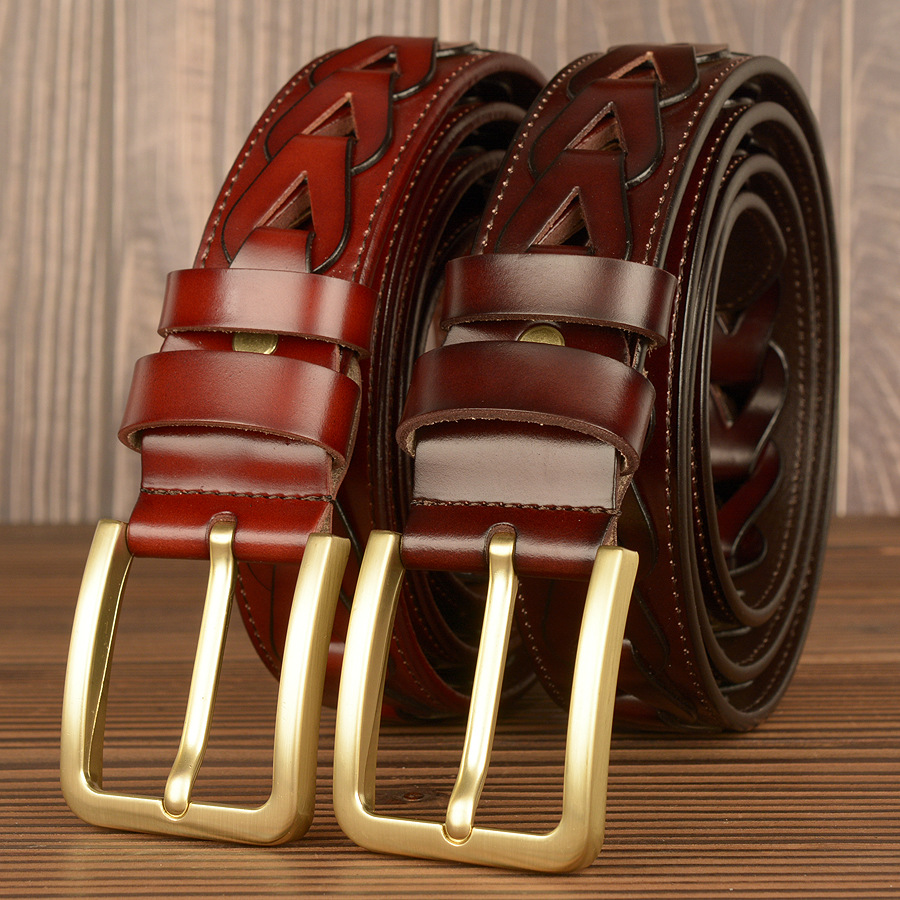 Wholesale new cowhide men's belt imitati...