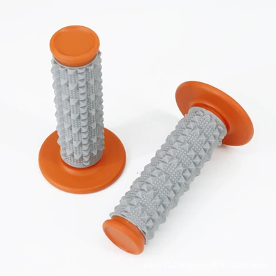 and right refueling turn handle, Motorcycle Handle Cover - large-particles-orange-handle-set-a-pair