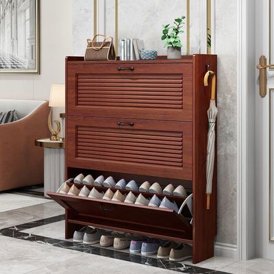 Tipping Shoe cabinet New Chinese style capacity solid wood Economic type Doorway The door Wall Storage Entrance cabinet